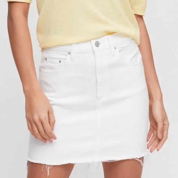 Aritiza - Wilfred Free Aritzia Tanit Skirt White Denim Size 00 - Picture 2 of 2